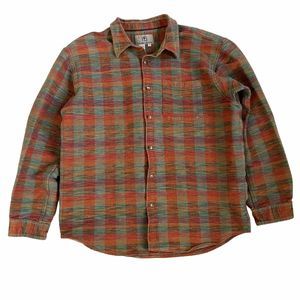 Territory Ahead Blanket Heavyweight Shacket Size 2XL Orange Green